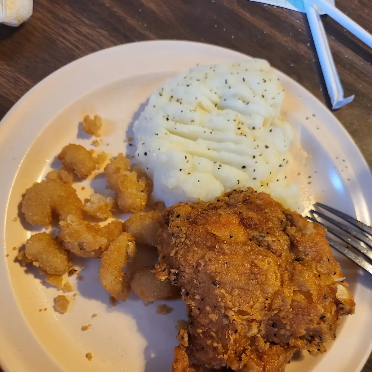 Chicken Shrimp and Mashed Potatoes
