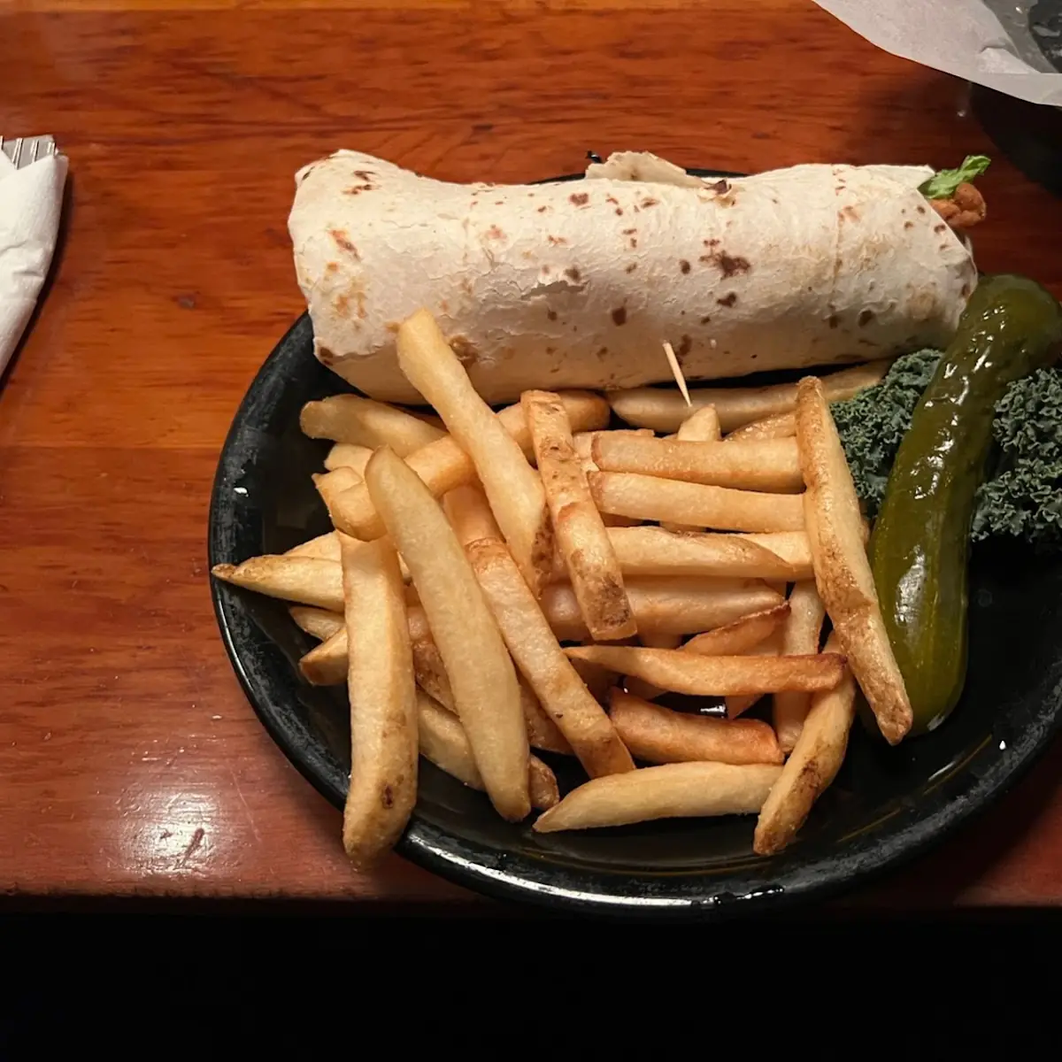 Buffalo Chicken Wrap with Fries