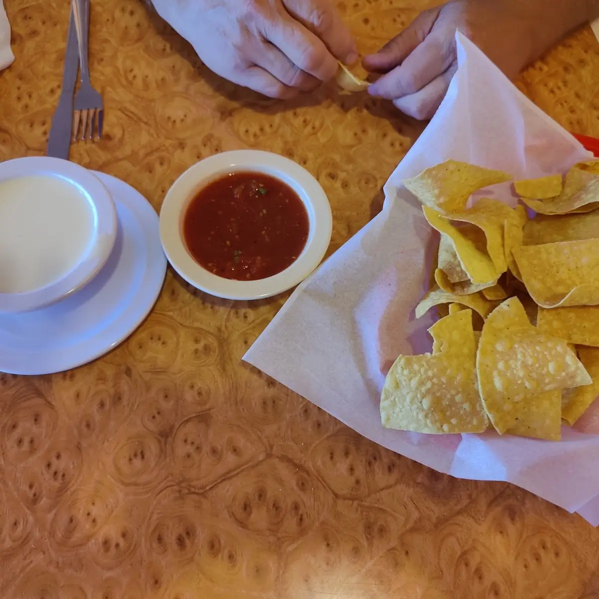 Tortilla Chips Salsa and Cheese