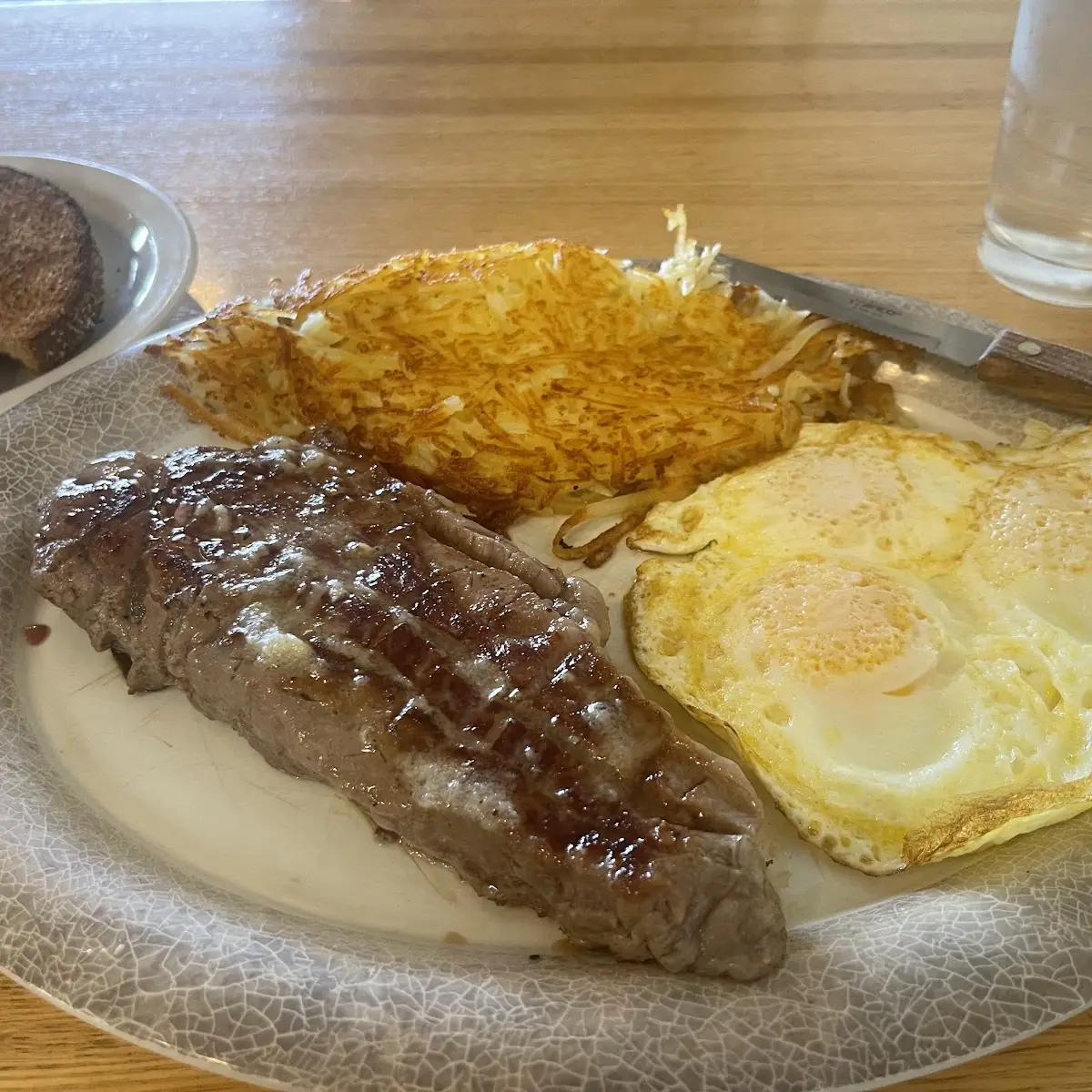 Sirloin Steak and Eggs and Toast