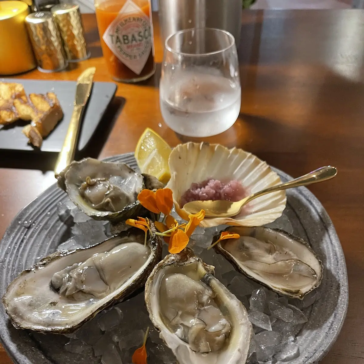 Fresh Oysters with Lemon and Sauces