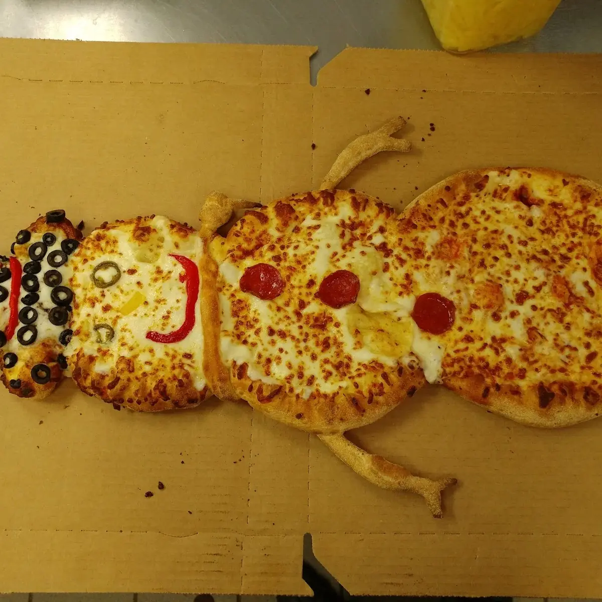 Snowman Pizza