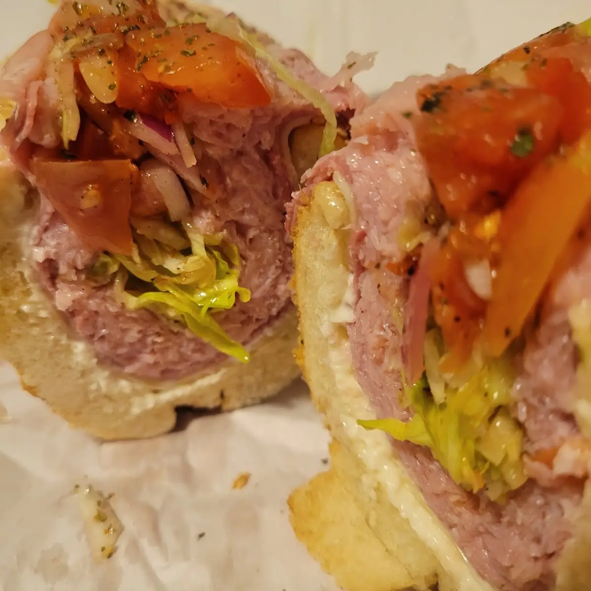 Italian Sub with Marinated Tomatoes and Onion