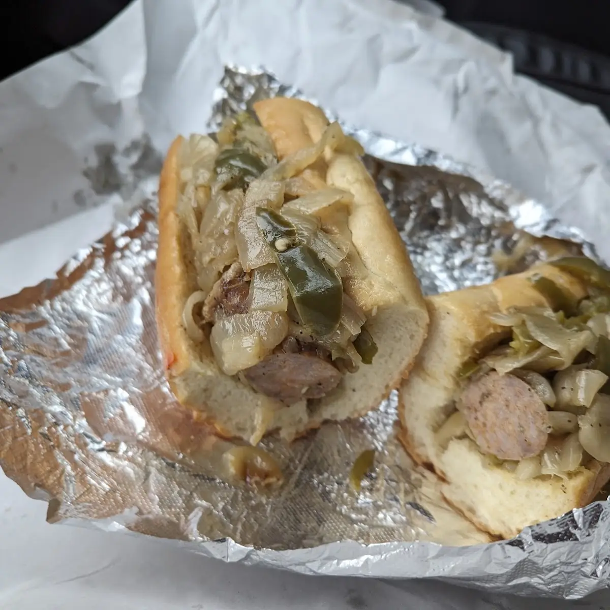 Sausage and Peppers Fried Onions