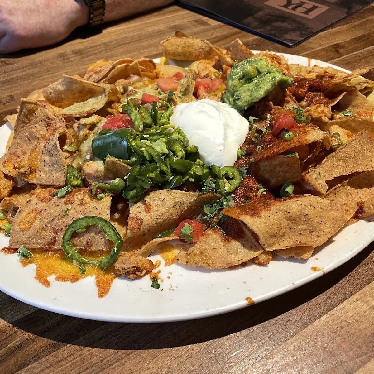 Chicken Nachos with Jalapeños