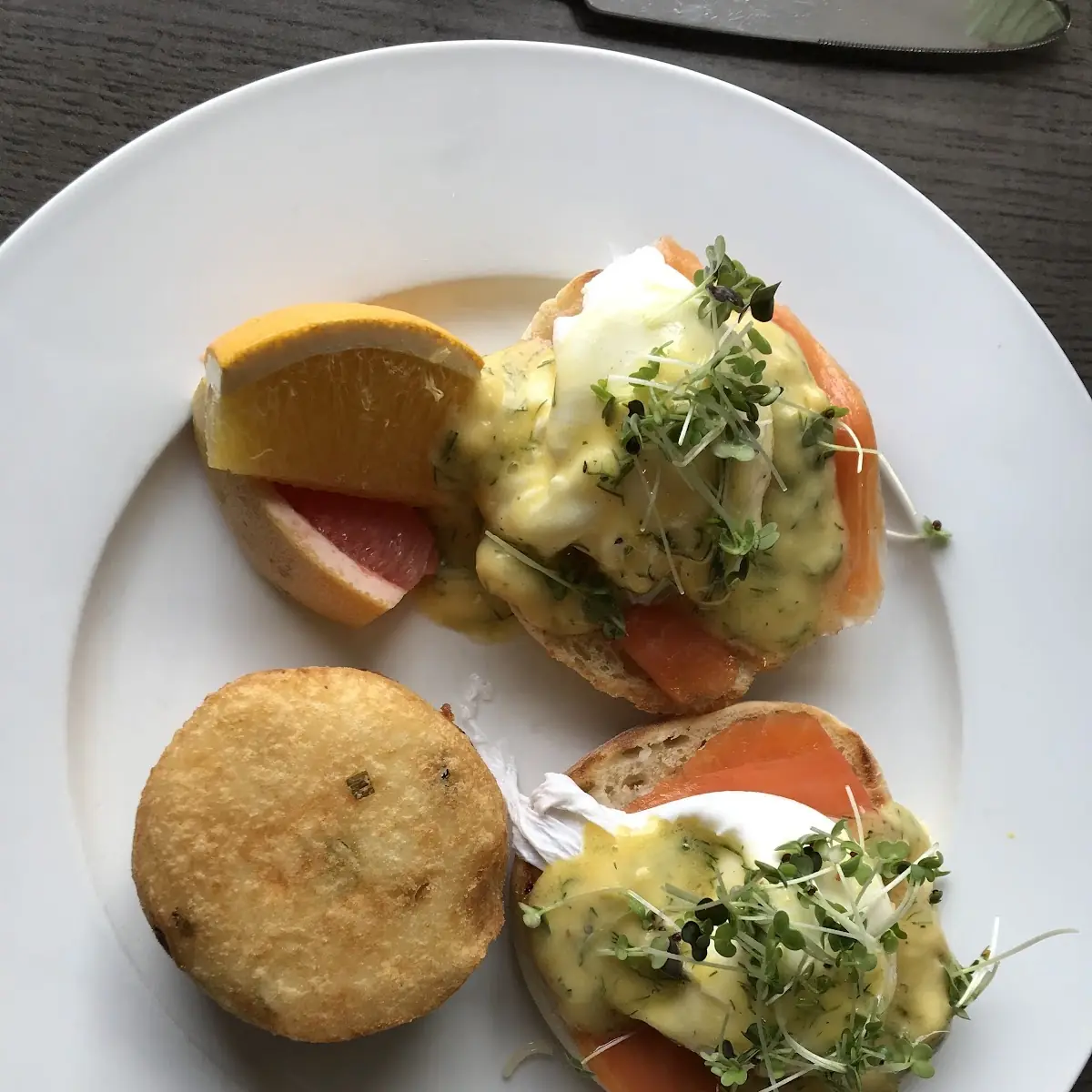 Canadian Style Eggs Benedict, Zees Wine Bar & Grill