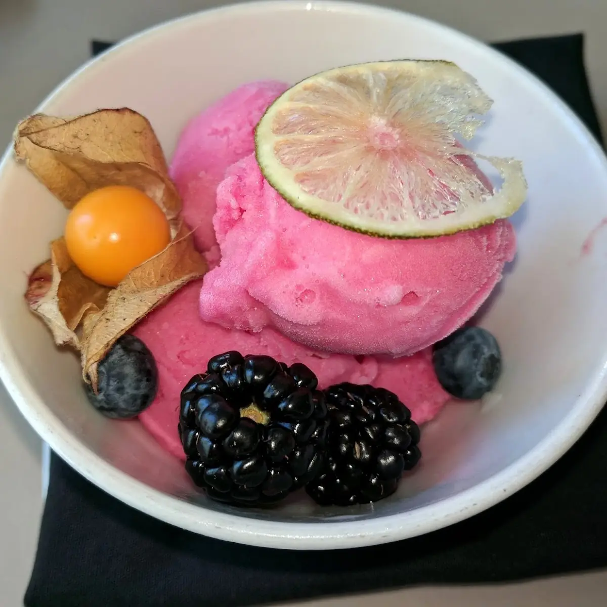 Chef's Sorbet, Zees Wine Bar & Grill