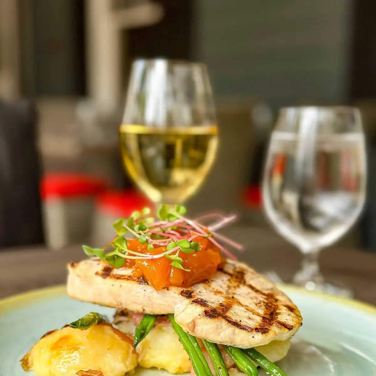 Grilled Swordfish, Zees Wine Bar & Grill