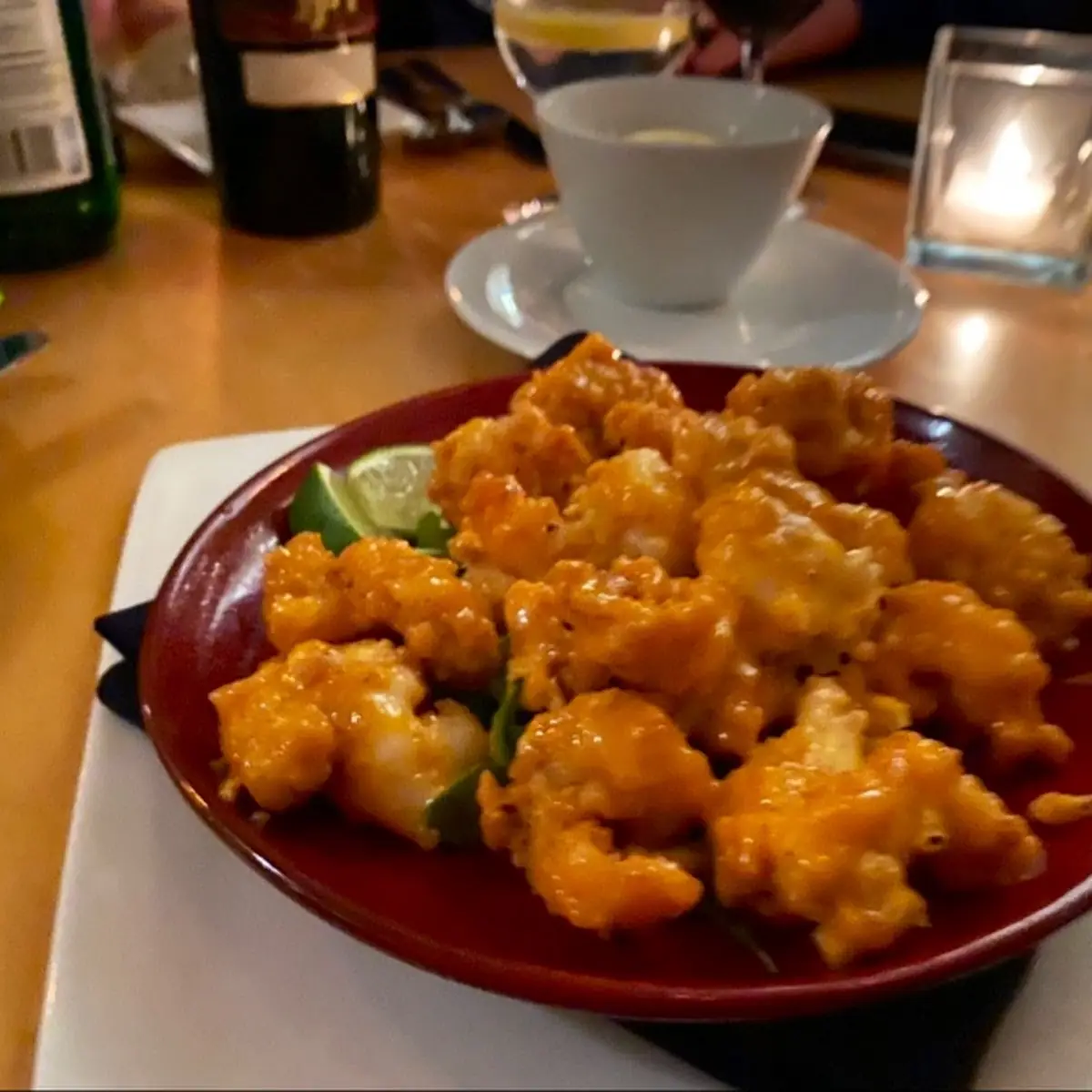 Honey Sriracha Crispy Shrimp, Zees Wine Bar & Grill