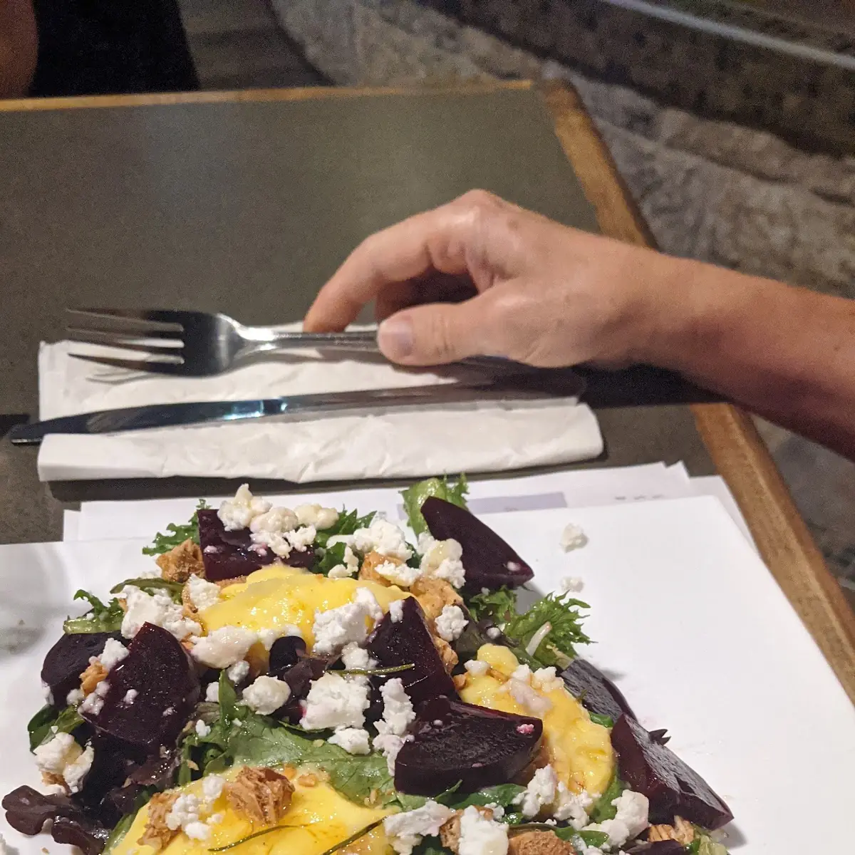 Beet Salad, Fire & Water Bistro at Buffalo Point