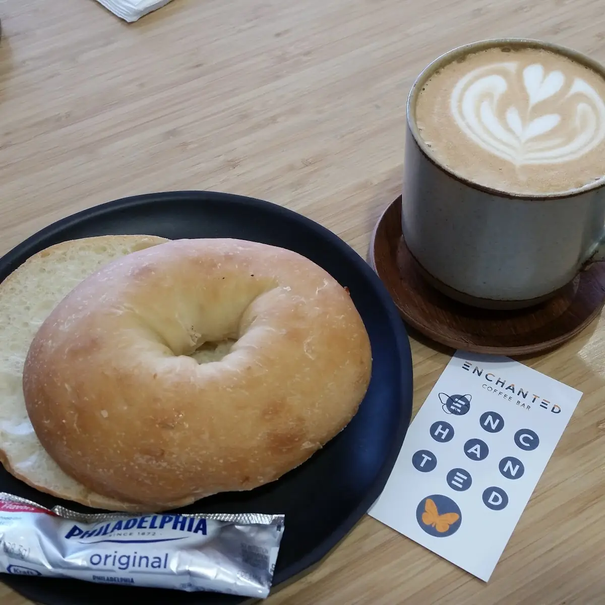 Plain Cream Cheese Bagel