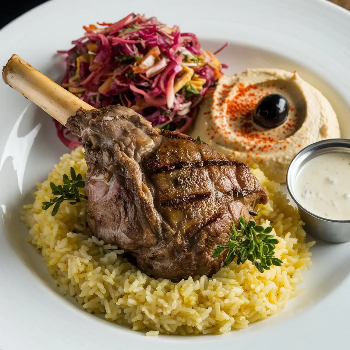 Lamb Shank over Rice 24