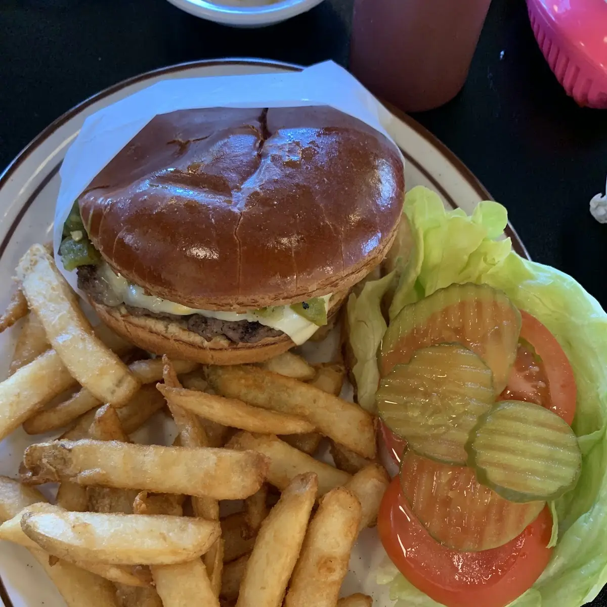 Cheese Burger & French Fries