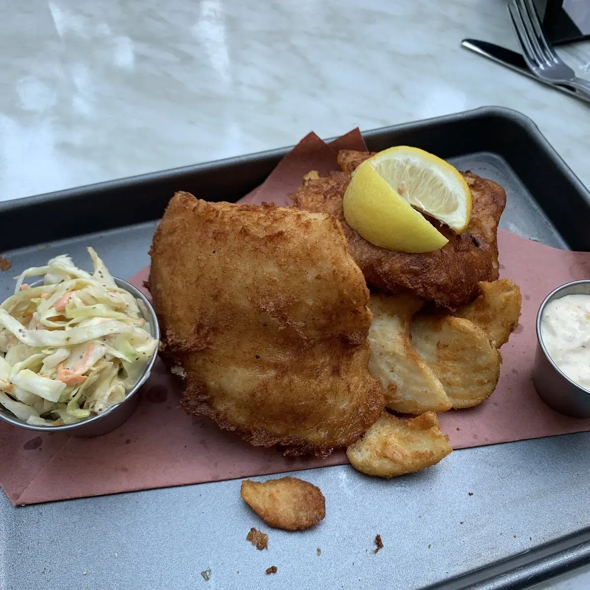 Fretboard Beer Battered Cod