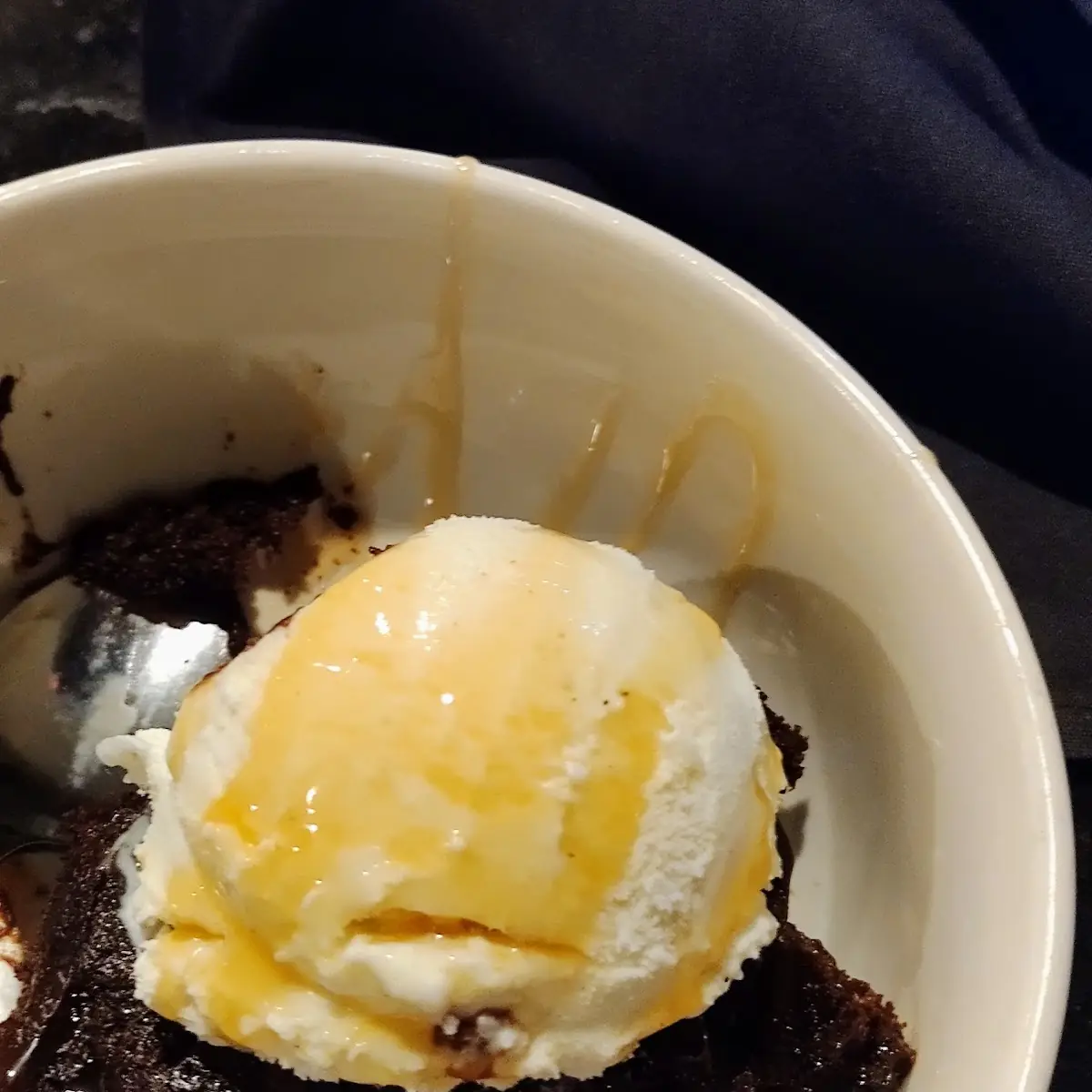 Molten Chocolate Cake with Vanilla Ice Cream