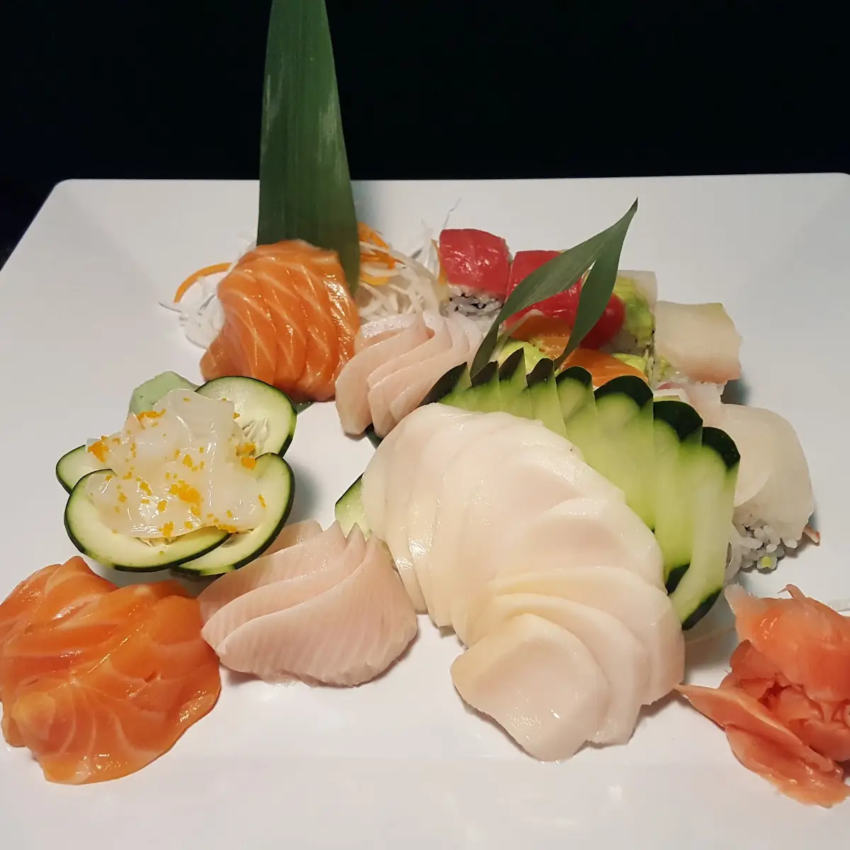 Sashimi and Rainbow Roll