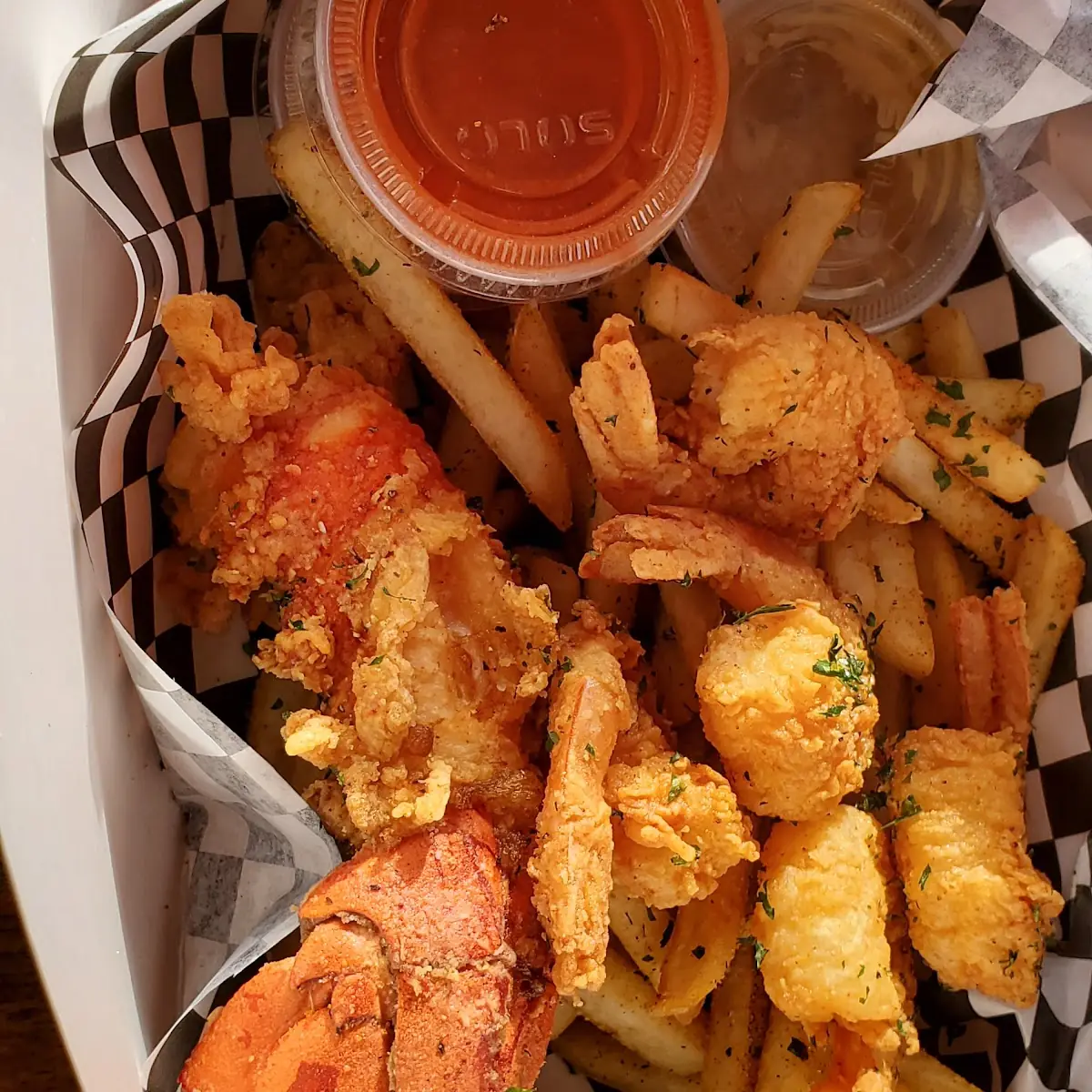 Lobster Tail and Shrimp