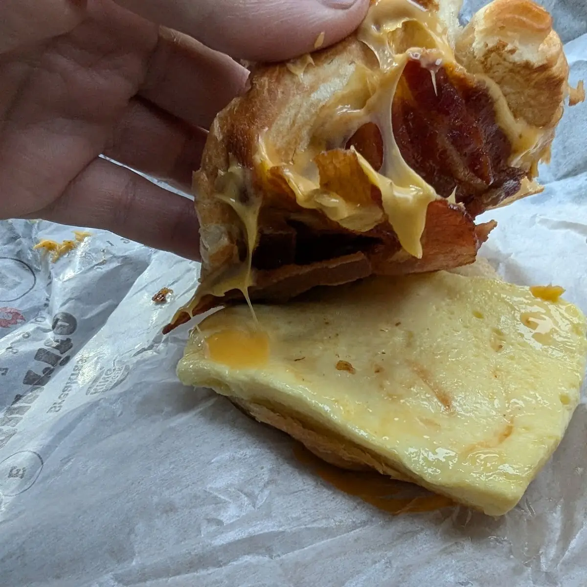 Bacon Egg and Cheese Croissant Sandwich