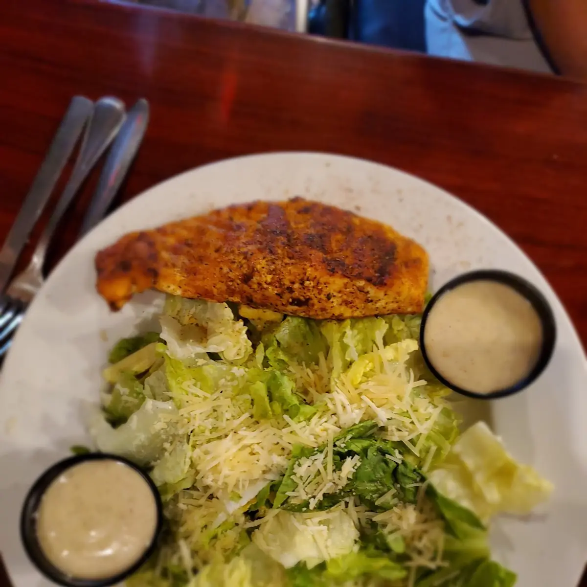 Blackened Salmon Caesar Salad