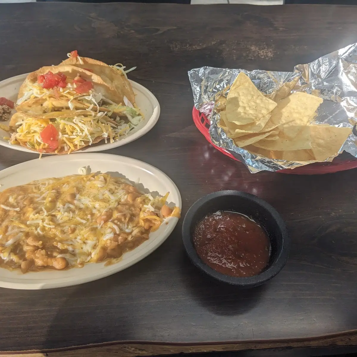 Fried Tacos and Refried Beans