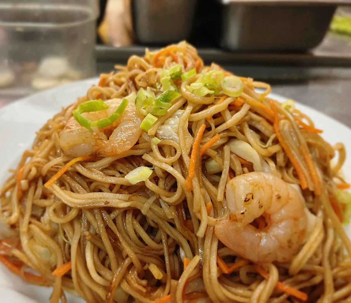 Shrimp Chow Mein, Dumpling House Williams Lake