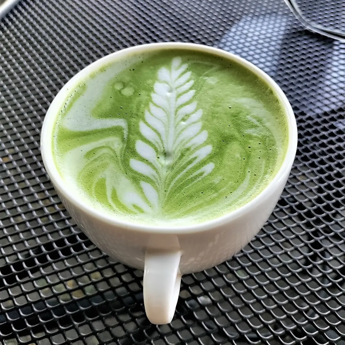 Matcha Latte with Almond Milk and Honey