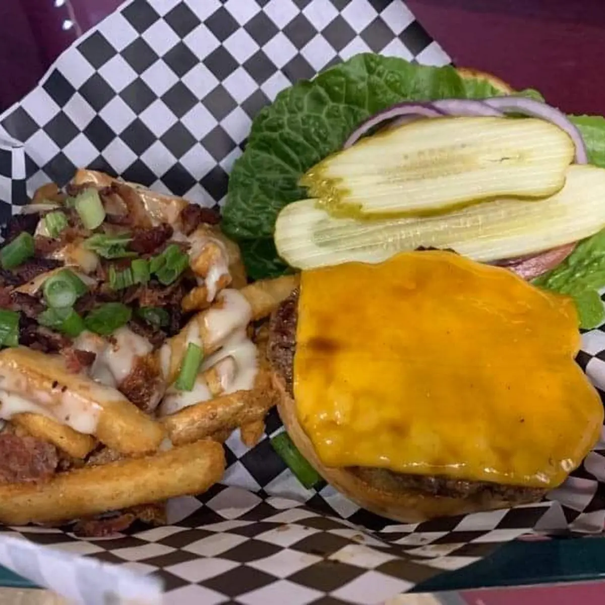 Classic Cheeseburger with Loaded Fries