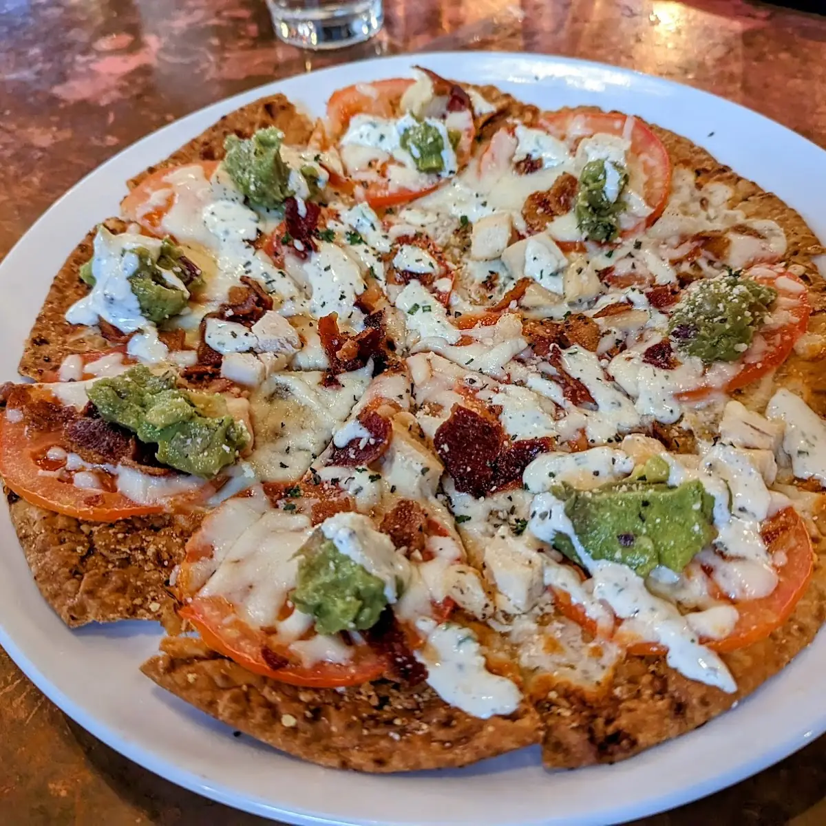 Chicken Avocado Flatbread Pizza