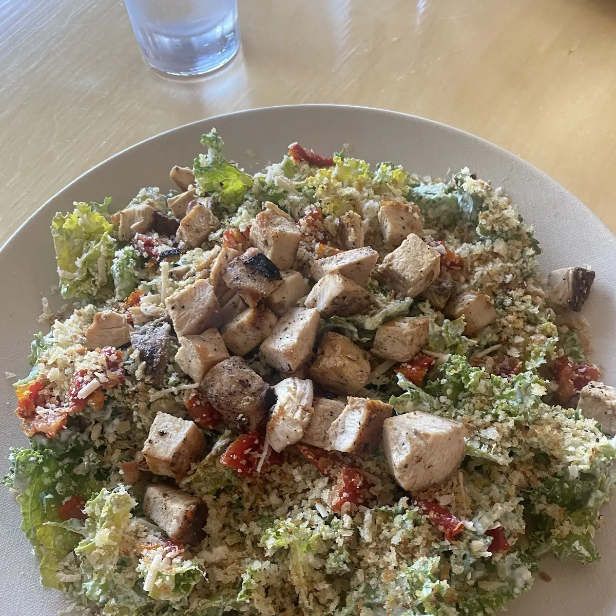 Kale Caesar Salad with Chicken