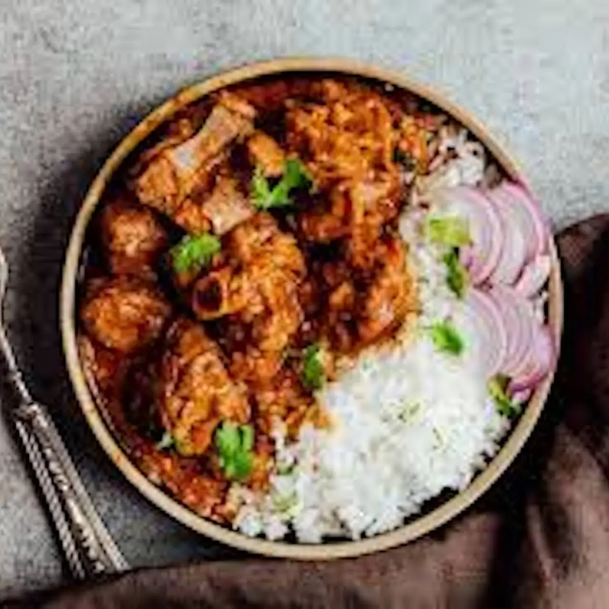 Combo Plate - Spicy Potato Masala & Goat Curry