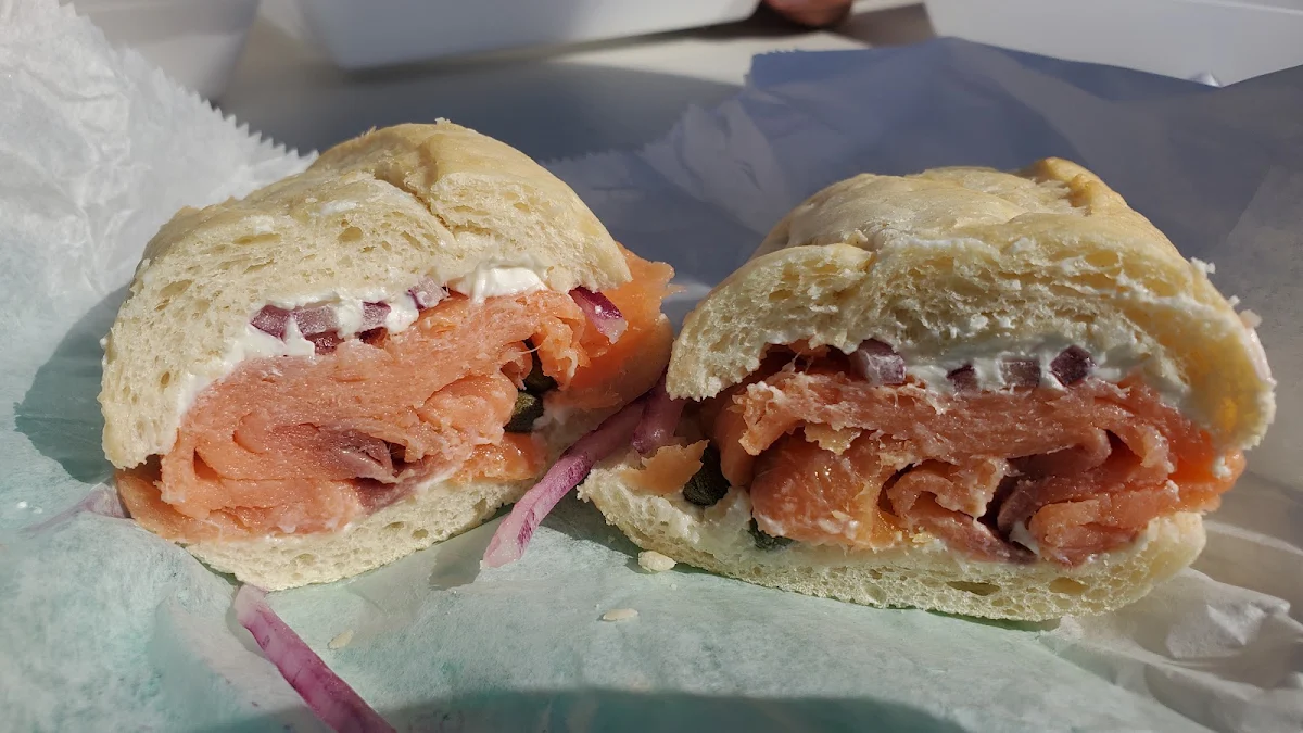 Smoked Salmon on French Bread