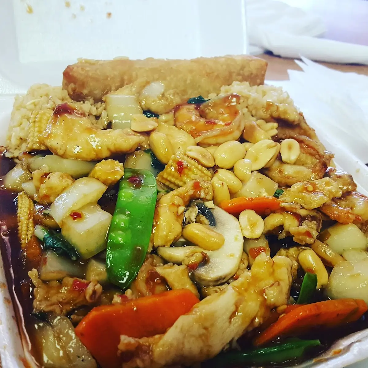 Kung Pao Chicken Combination Plate