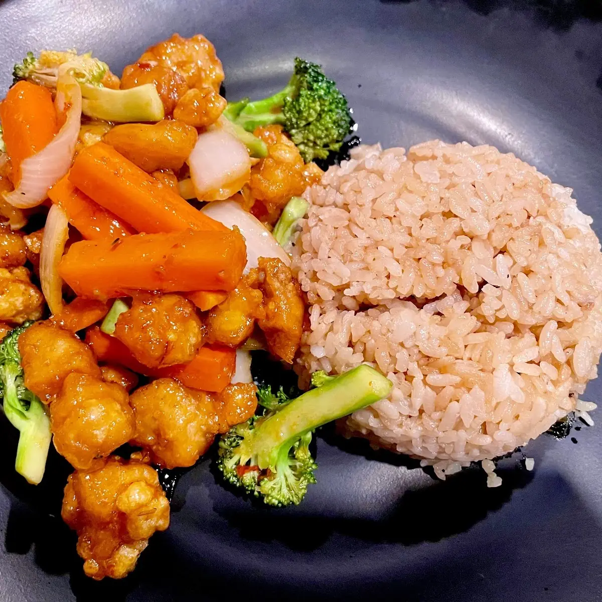 Crispy Chicken Broccoli with Fried Rice