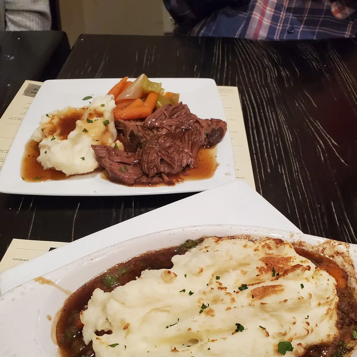 Shepherd's Pie and Roast Beef