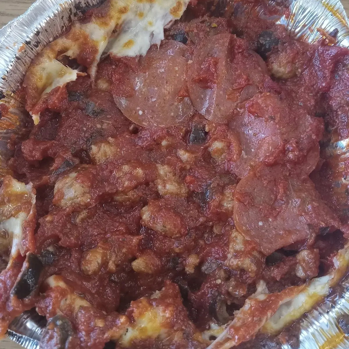 Light Sauce Crustless Pizza