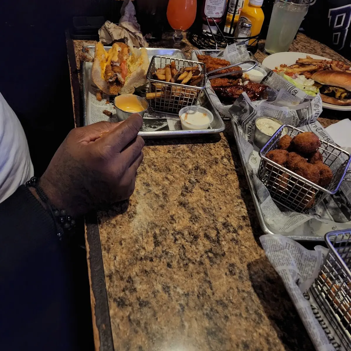 Fried Catfish Sandwich with Fries