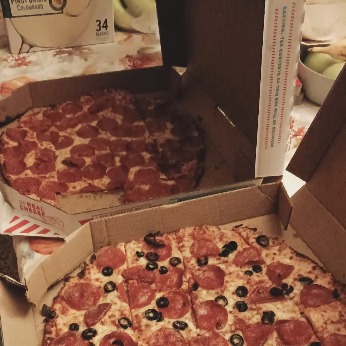 Thin Crust 1 Pepperoni & Black Olives 1 Extra Pepperoni