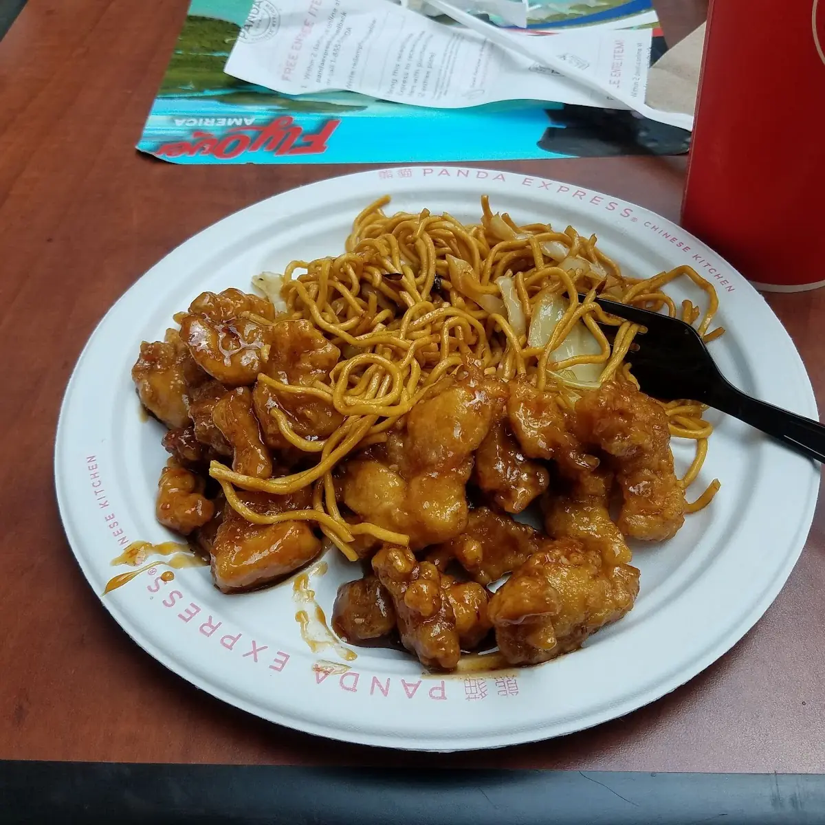 General TSO Chicken with Lomein Noodles