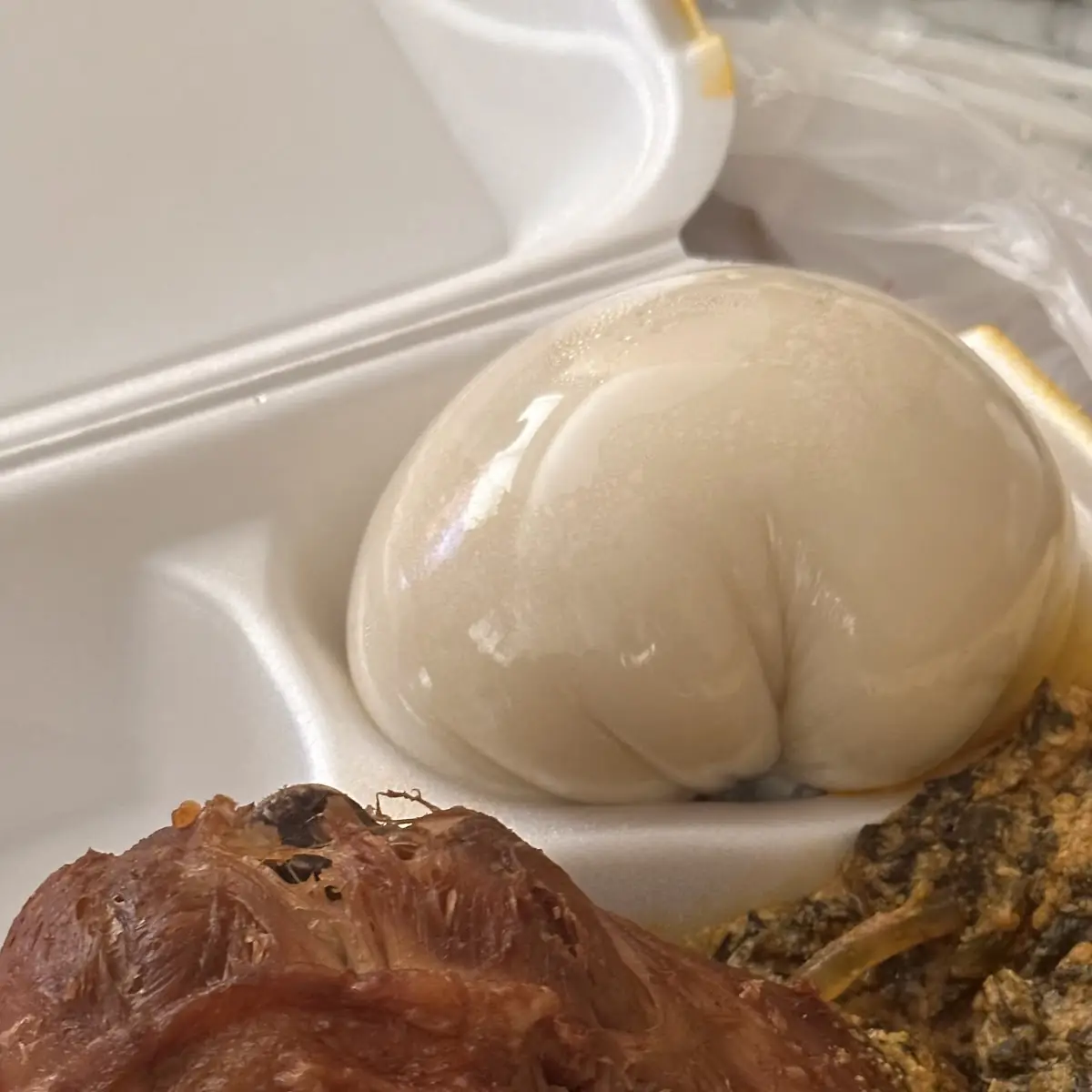 Egusi Roasted Chicken Fufu