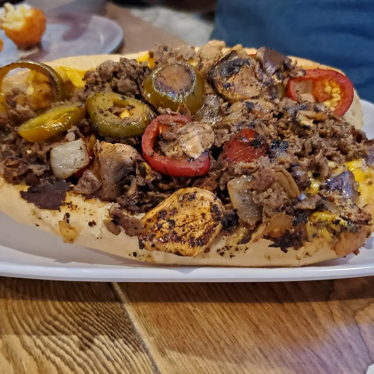 Mushroom Cheese Steak with Peppers