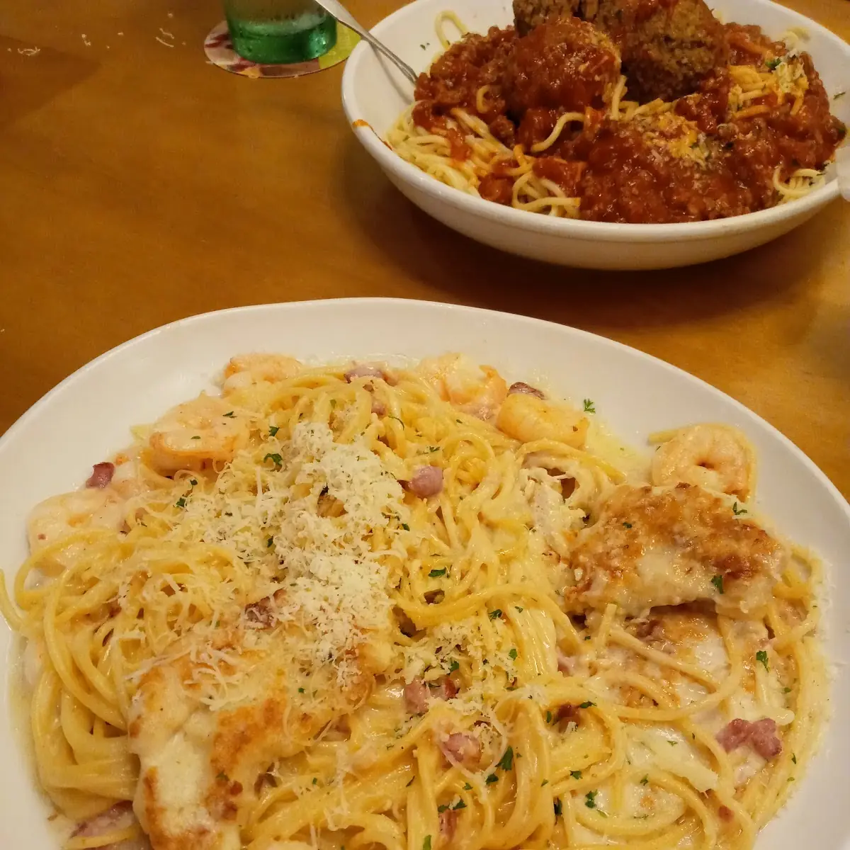 Shrimp and Chicken Carbonara