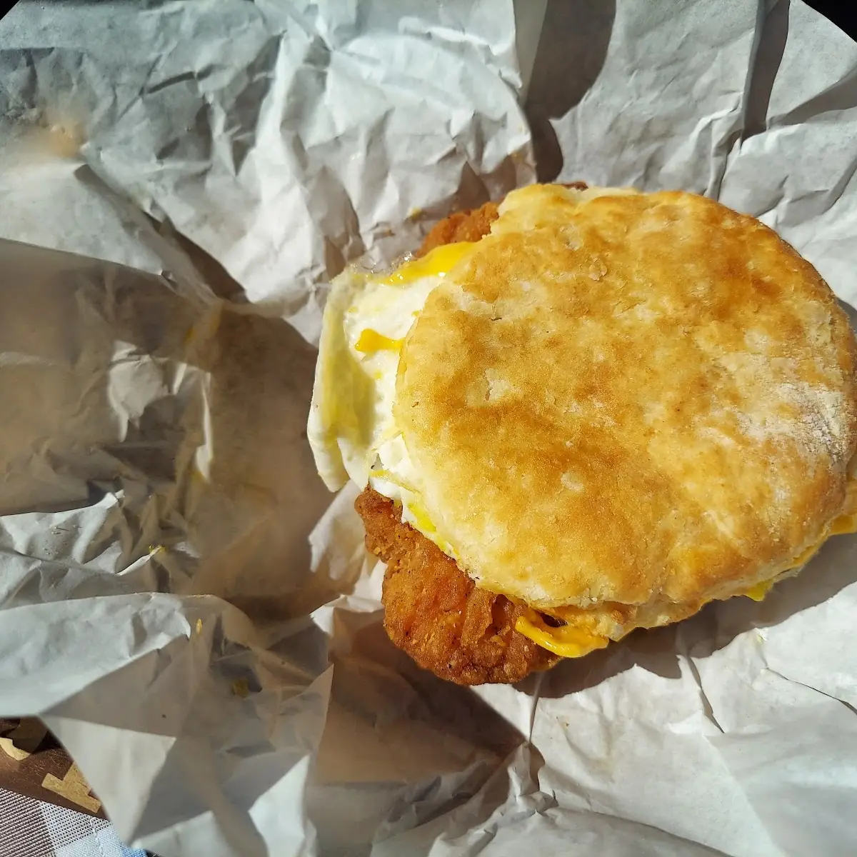 Fried Chicken & Egg Biscuit