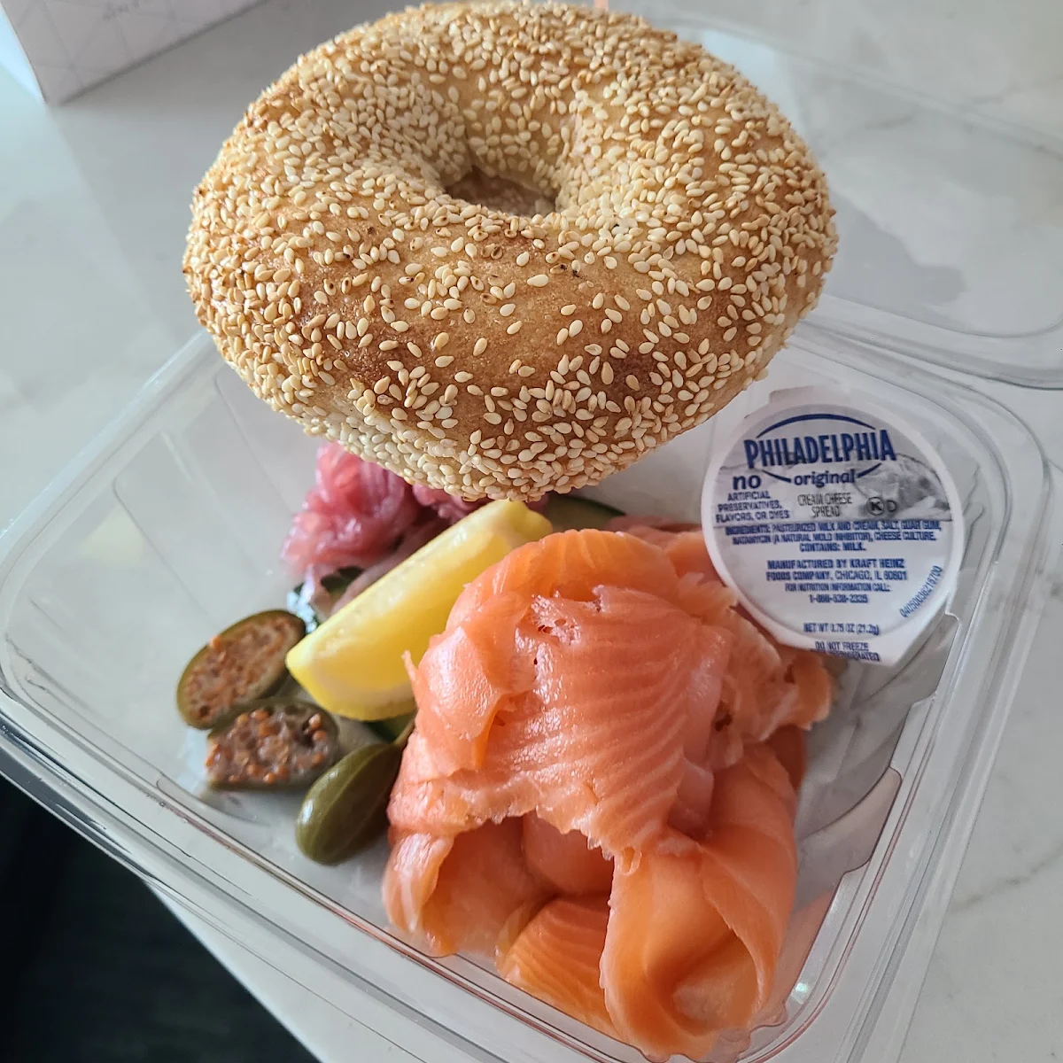Smoked Salmon Sesame Bagel