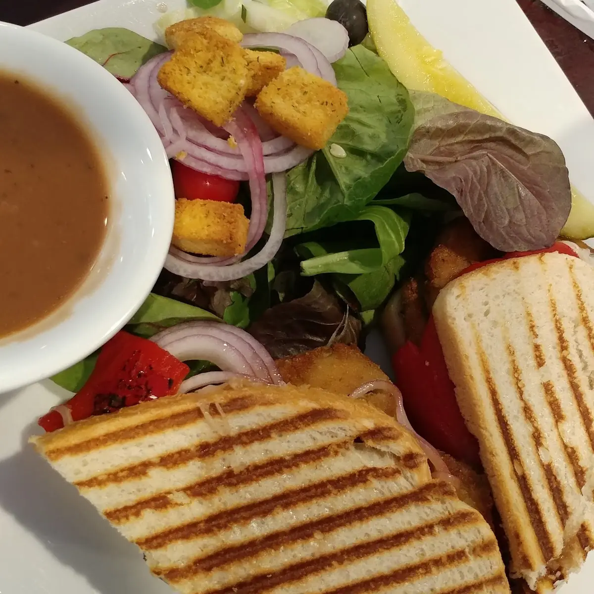 Veggie Panini with Side Salad