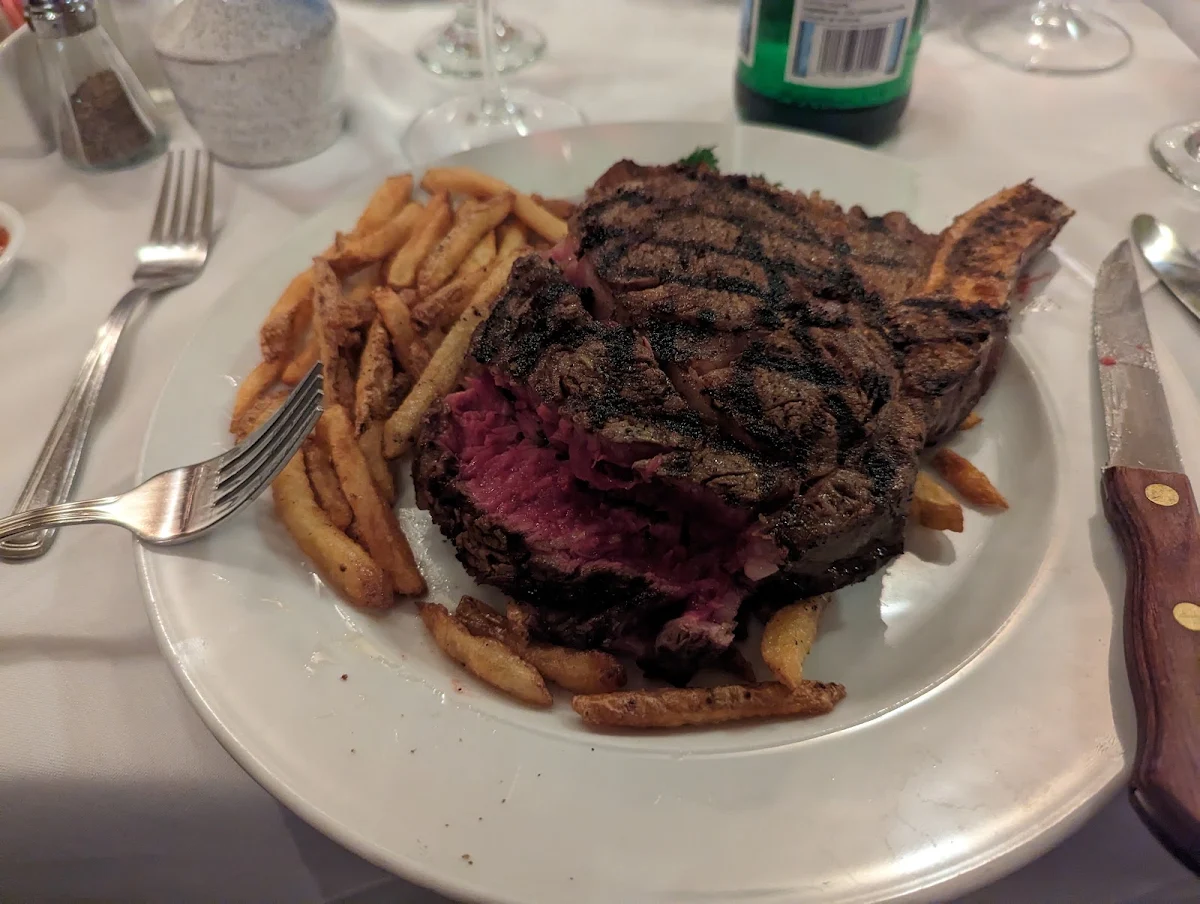 Rib Steak with Fries, Bardi's Steak House