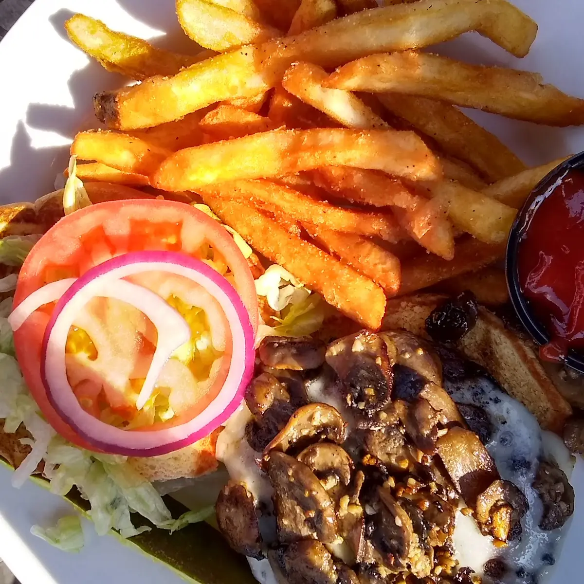 Mushroom Swiss Burger