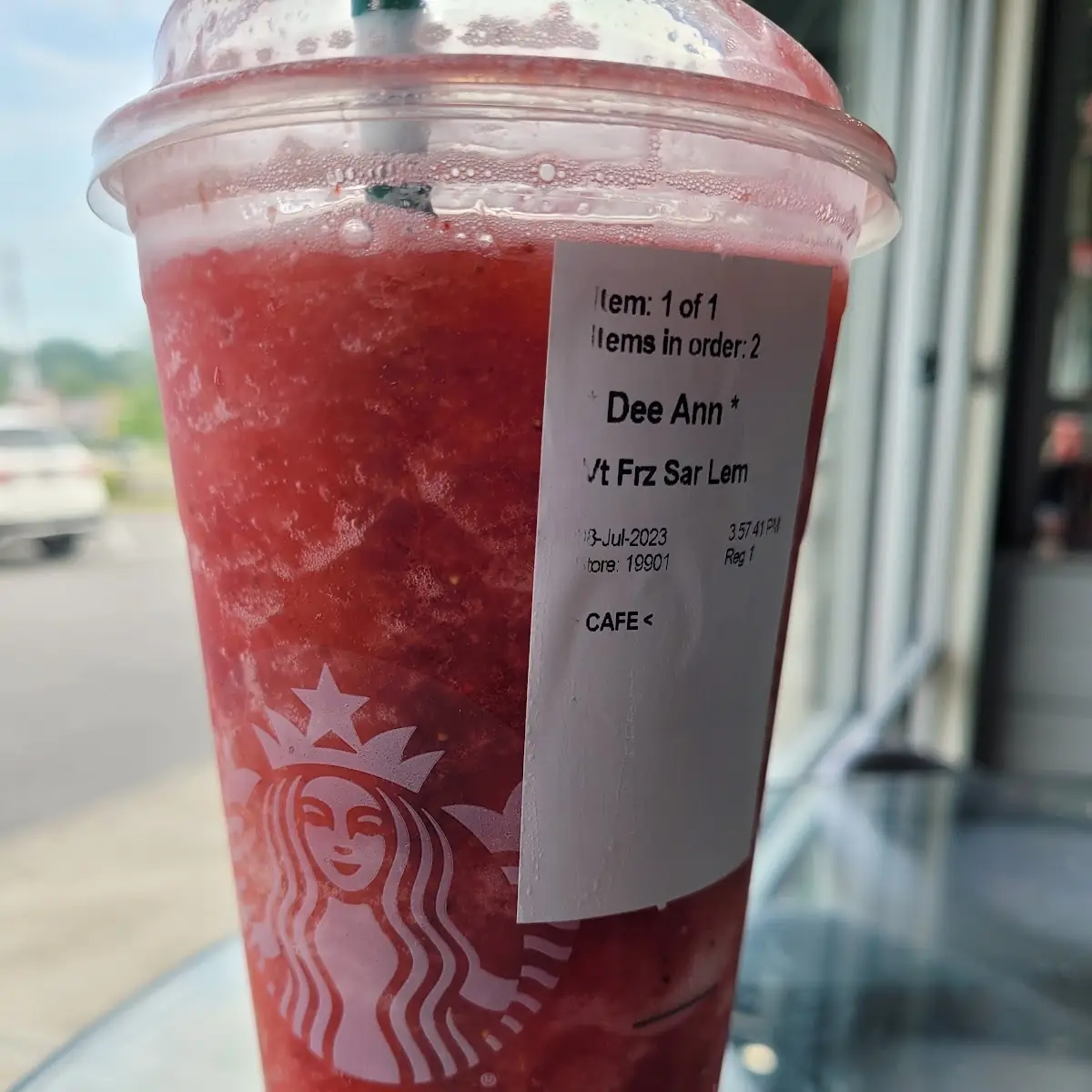 Frozen Strawberry Lemonade with Extra Strawberry Puree