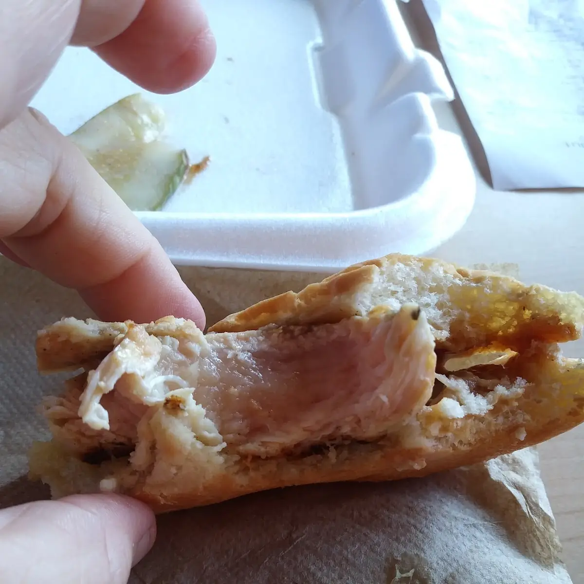 Raw Chicken Sandwich