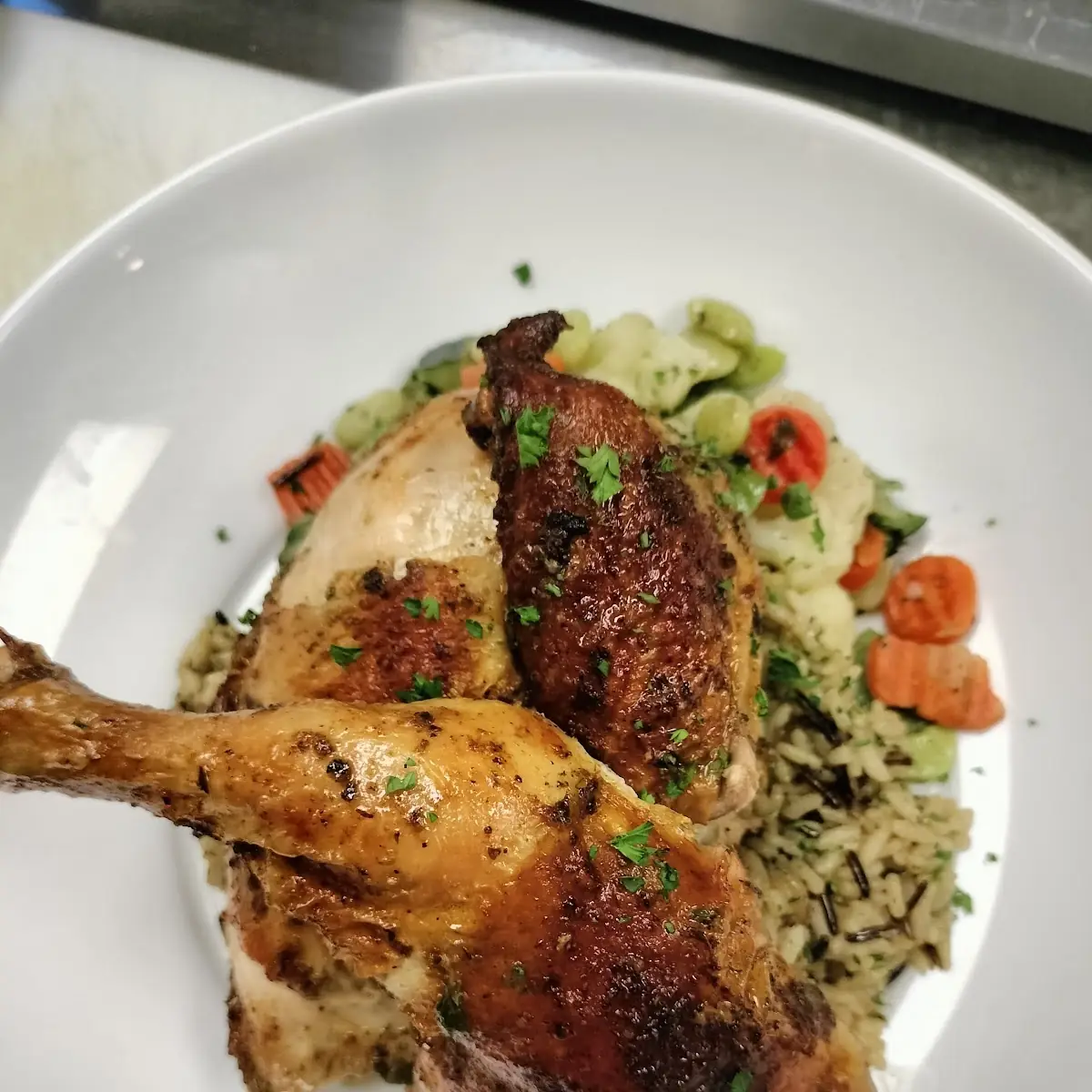 See Half Roasted Chicken
