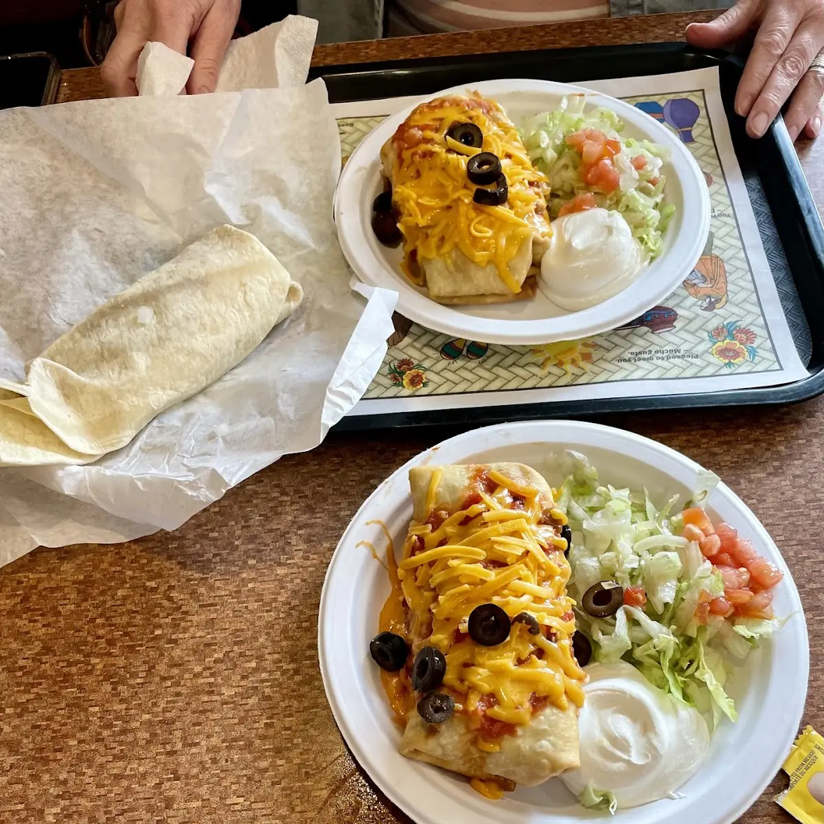 Chimichangas and Soft Taco